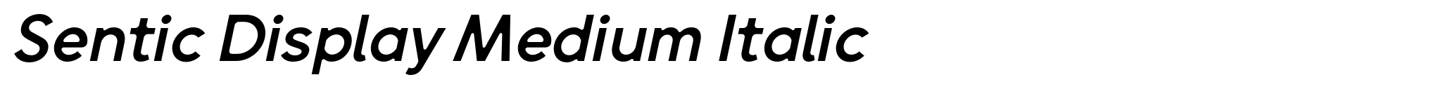Sentic Display Medium Italic image